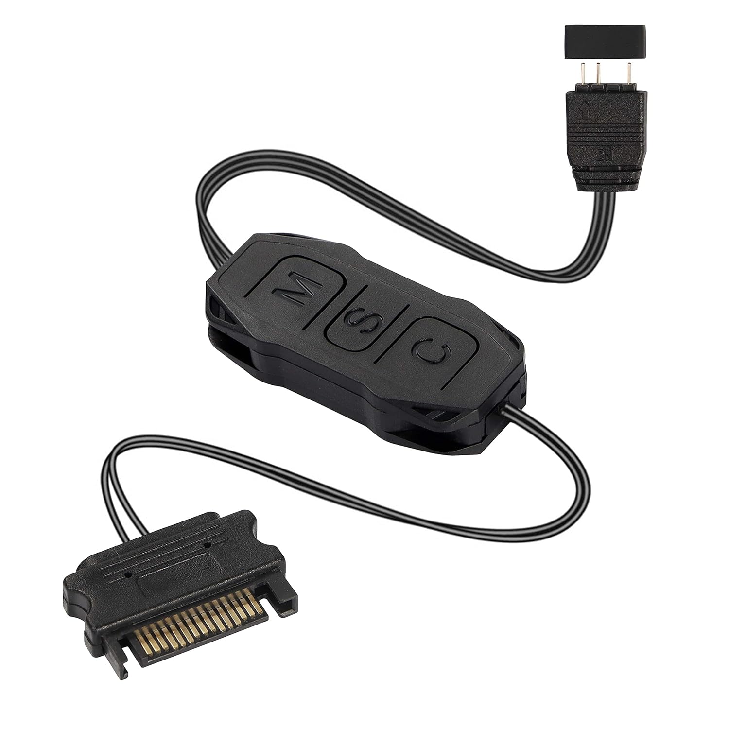 5V 3-Pin ARGB Controller with SATA Power Supply Cable – RGB Lighting Controller for PC 5V 3-Pin ARGB Controller with SATA Power Supply Cable – RGB Lighting Controller for PC